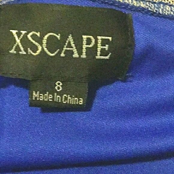 Xscape Embellished One shoulder Mesh Mermaid Gown - Picture 8 of 8